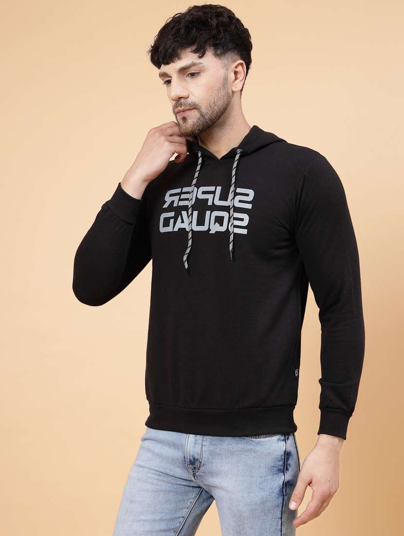 men long sleeved chest print sweatshirt - 20410858 -  Standard Image - 3