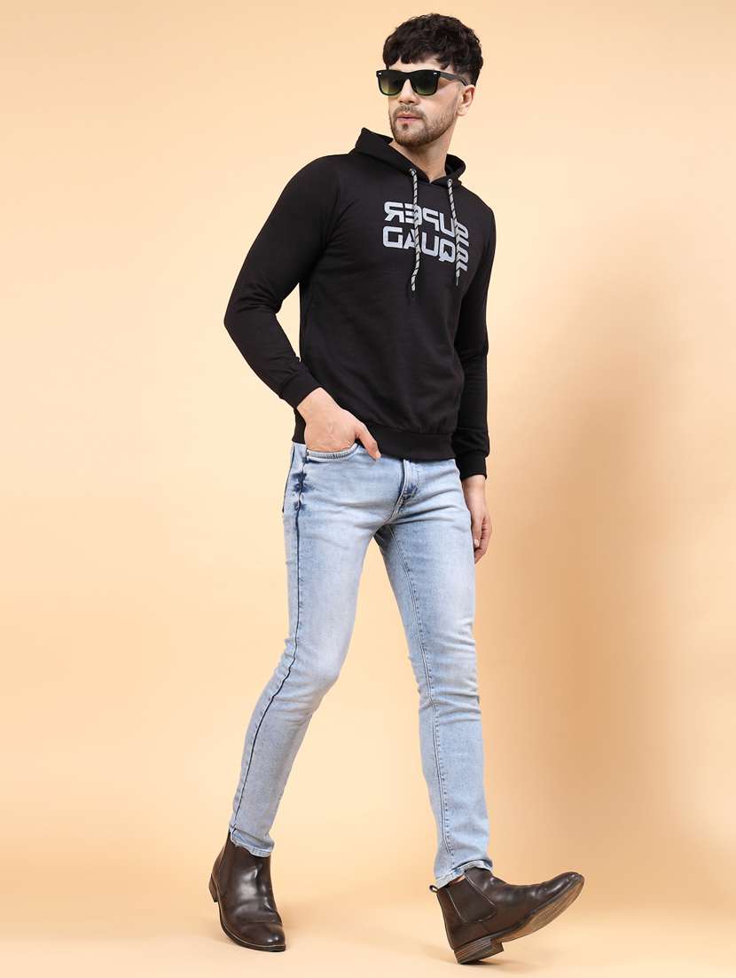 men long sleeved chest print sweatshirt - 20410858 -  Standard Image - 5