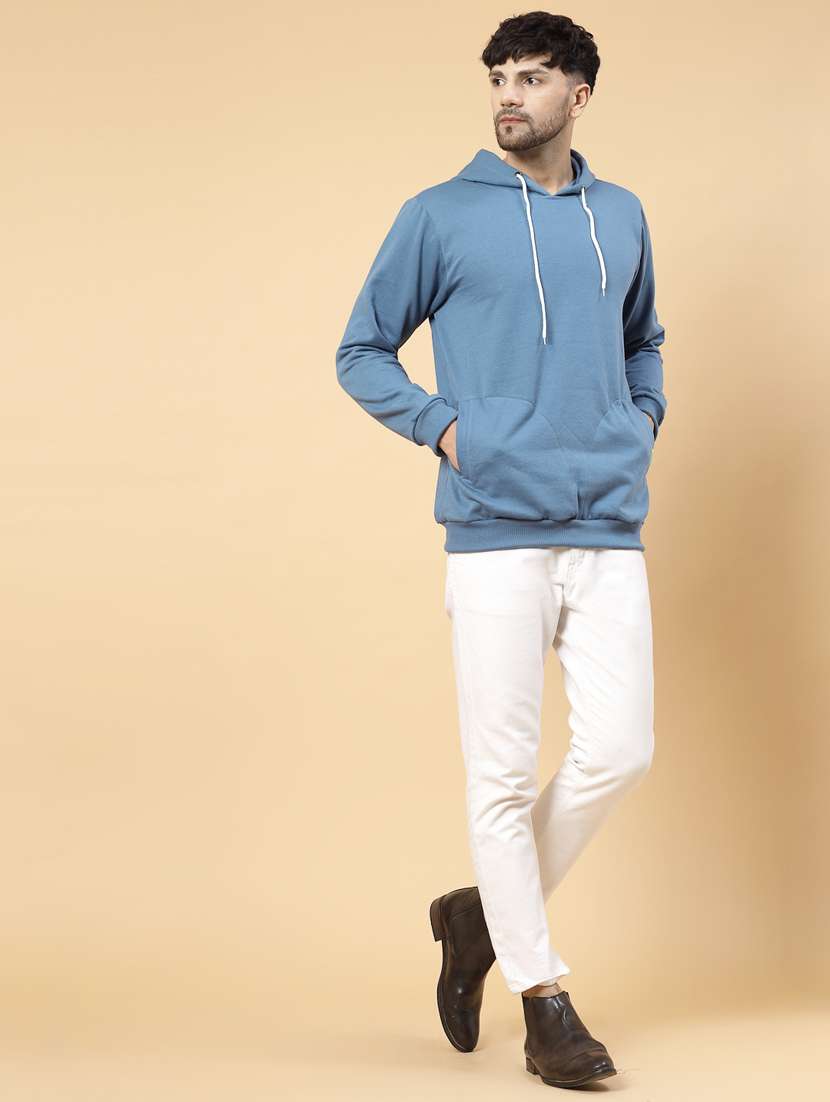 men long sleeved solid sweatshirt - 20410887 - Standard Image - 5