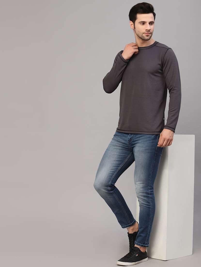 men long sleeved solid sweatshirt - 20410928 - Standard Image - 5