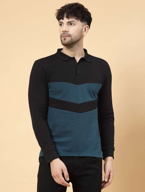 men color block polo t-shirt - 20410936 - Standard Image - 0