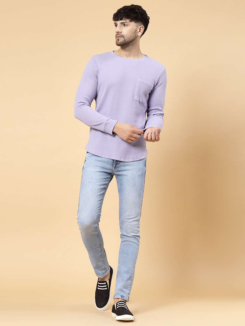 men long sleeved solid sweatshirt - 20410950 - Standard Image - 5