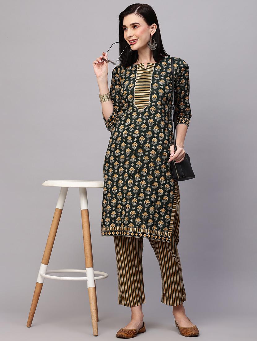 floral kurta pant set - 20410971 - Zoom Image - 0