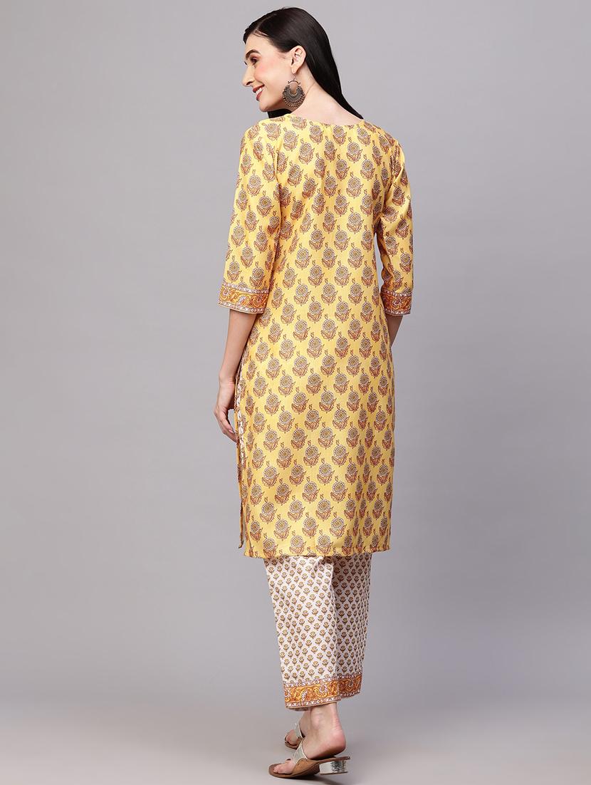 floral kurta pant set - 20410973 - Standard Image - 3