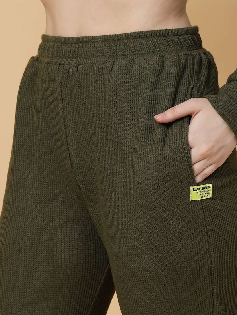 women solid co-ords set - 20411050 -  Standard Image - 8