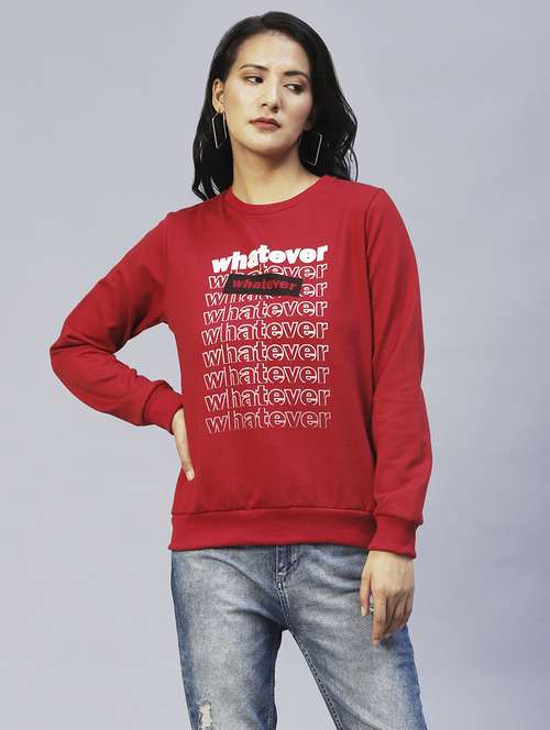 women front print sweatshirt - 20411164 -  Standard Image - 0