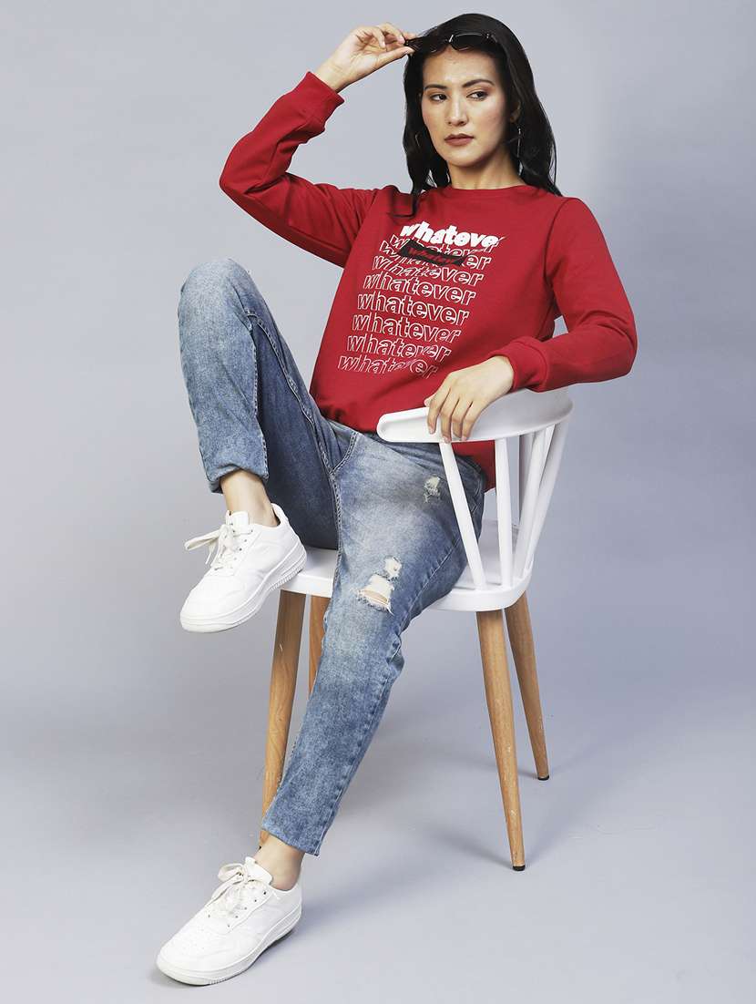 women front print sweatshirt - 20411164 -  Standard Image - 5