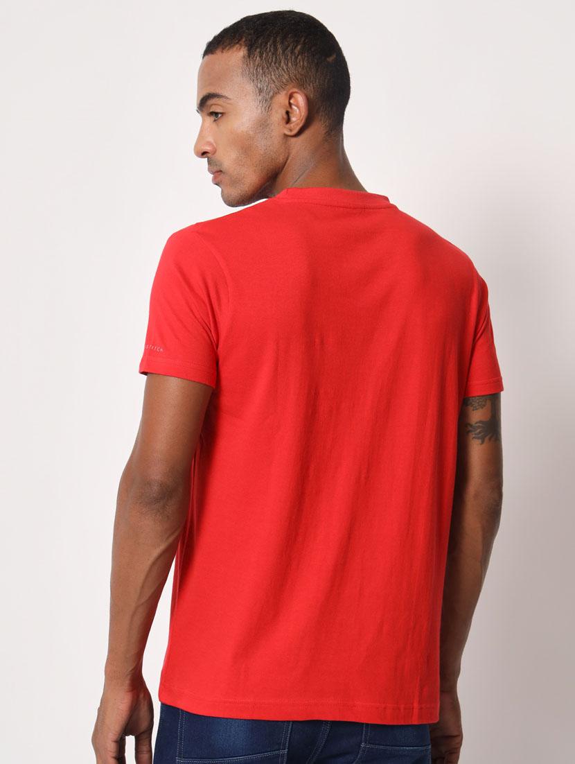 red cotton blend regular tshirt - 20411438 - Standard Image - 3