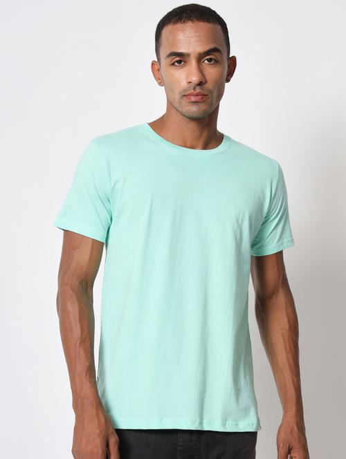 green cotton blend regular tshirt - 20411463 -  Standard Image - 0