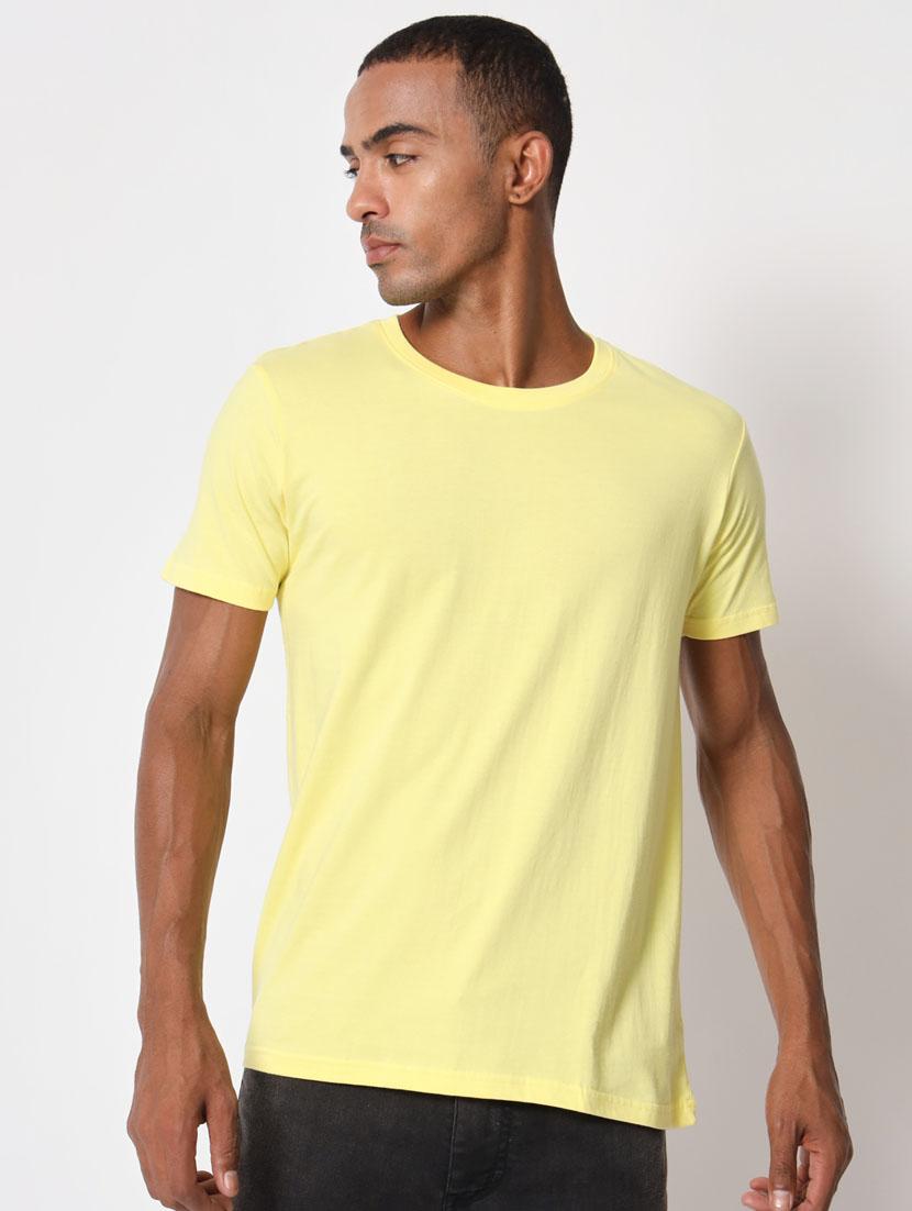yellow cotton blend regular tshirt - 20411479 - Zoom Image - 0