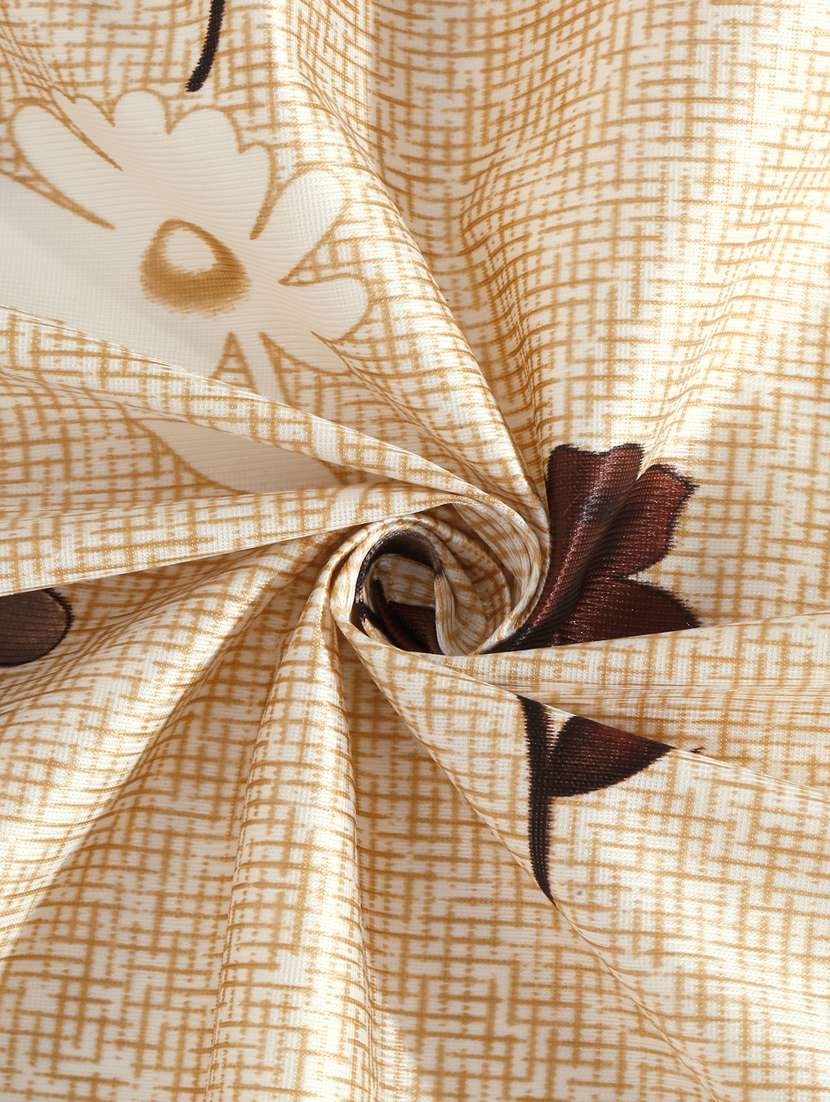 home sizzler 2 pieces digital print eyelet polyester door curtains - 7 feet, brown - 20412603 - Standard Image - 3