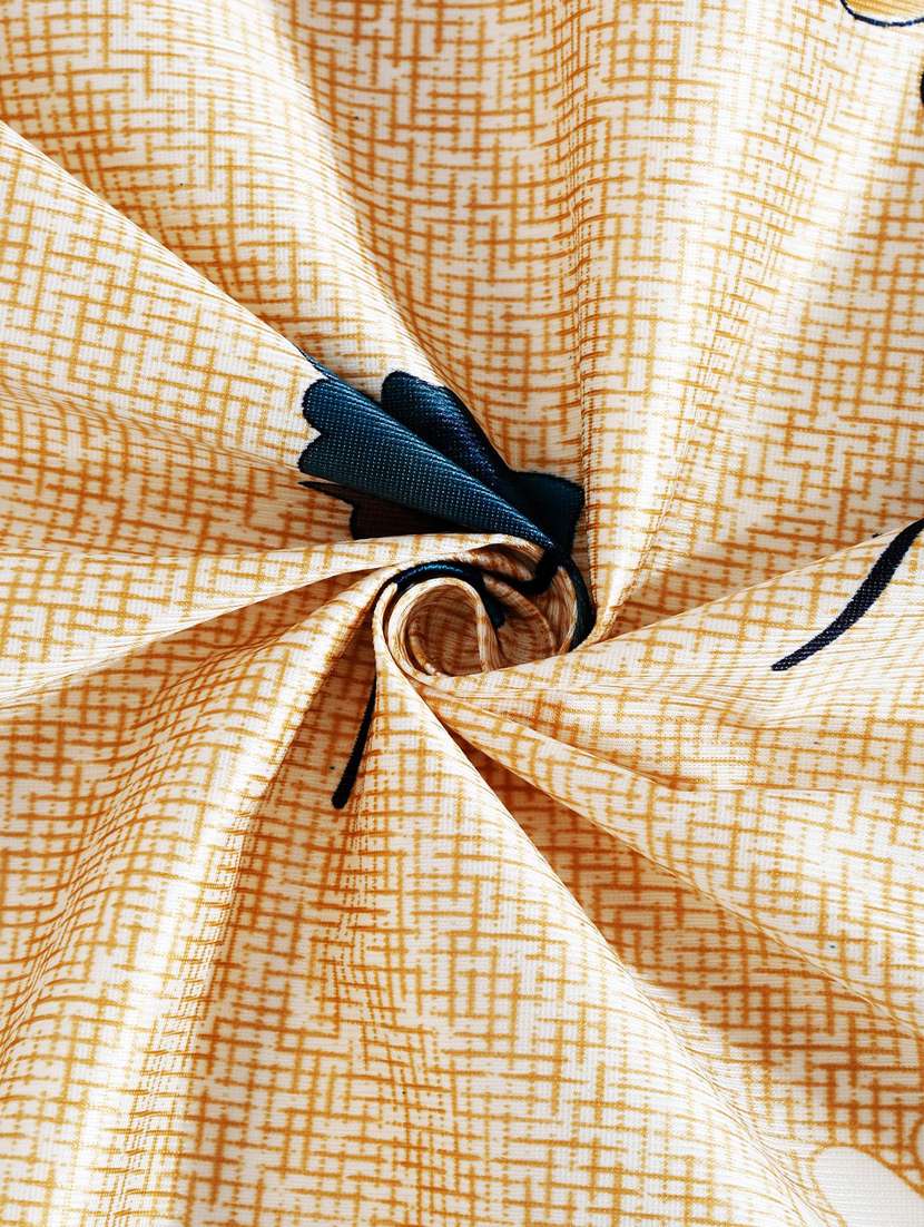 home sizzler 2 pieces digital print eyelet polyester door curtains - 7 feet, blue - 20412604 - Standard Image - 3