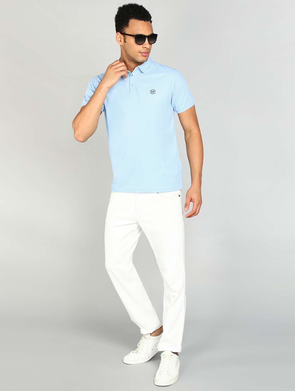 men solid cotton polo t-shirt - 20413927 -  Standard Image - 3