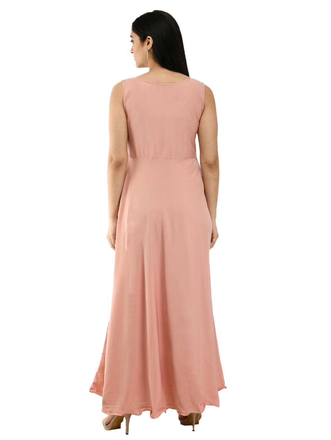 peach graphic print maxi dress - 20417113 - Standard Image - 3