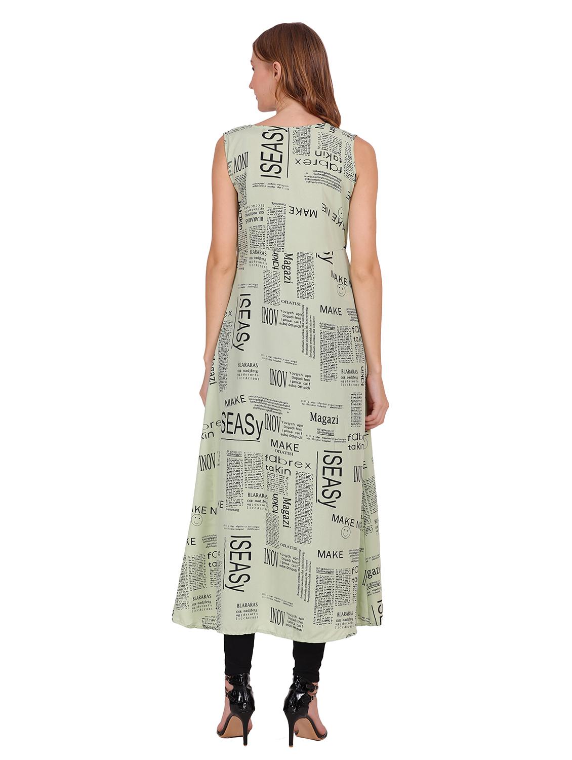 green typographic a-line tunic - 20417135 - Standard Image - 3