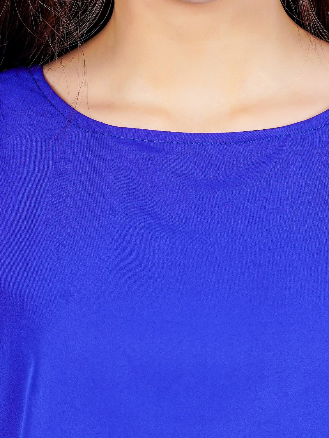 blue and black solid maxi dress - 20417154 - Standard Image - 3