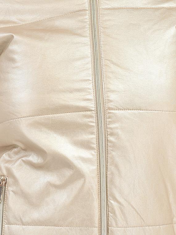 beige solid bomber jacket - 20417177 - Standard Image - 3