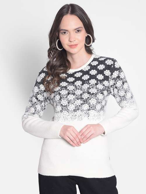 women's pearl embellished multi-colored pullover - 20417260 -  Standard Image - 0