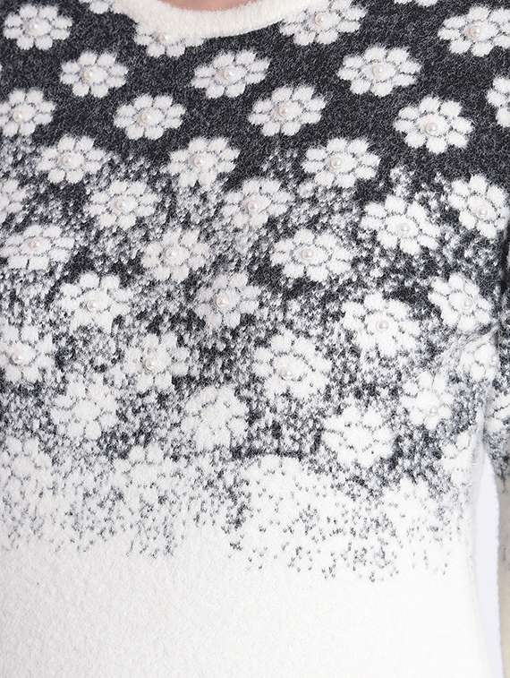 women's pearl embellished multi-colored pullover - 20417260 -  Standard Image - 3