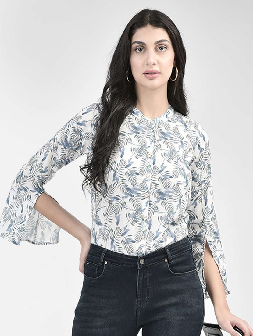 white printed regular tunic