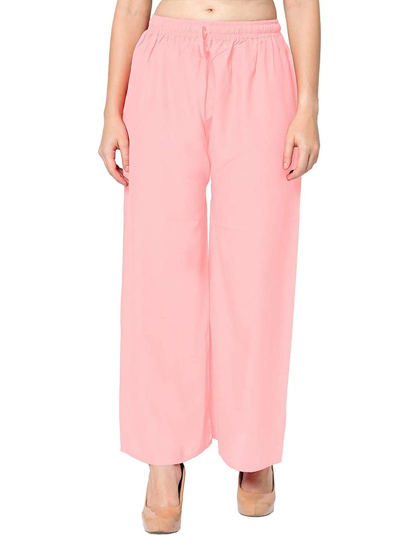women mid rise embroidered straight palazzo - 20417337 - Zoom Image - 0