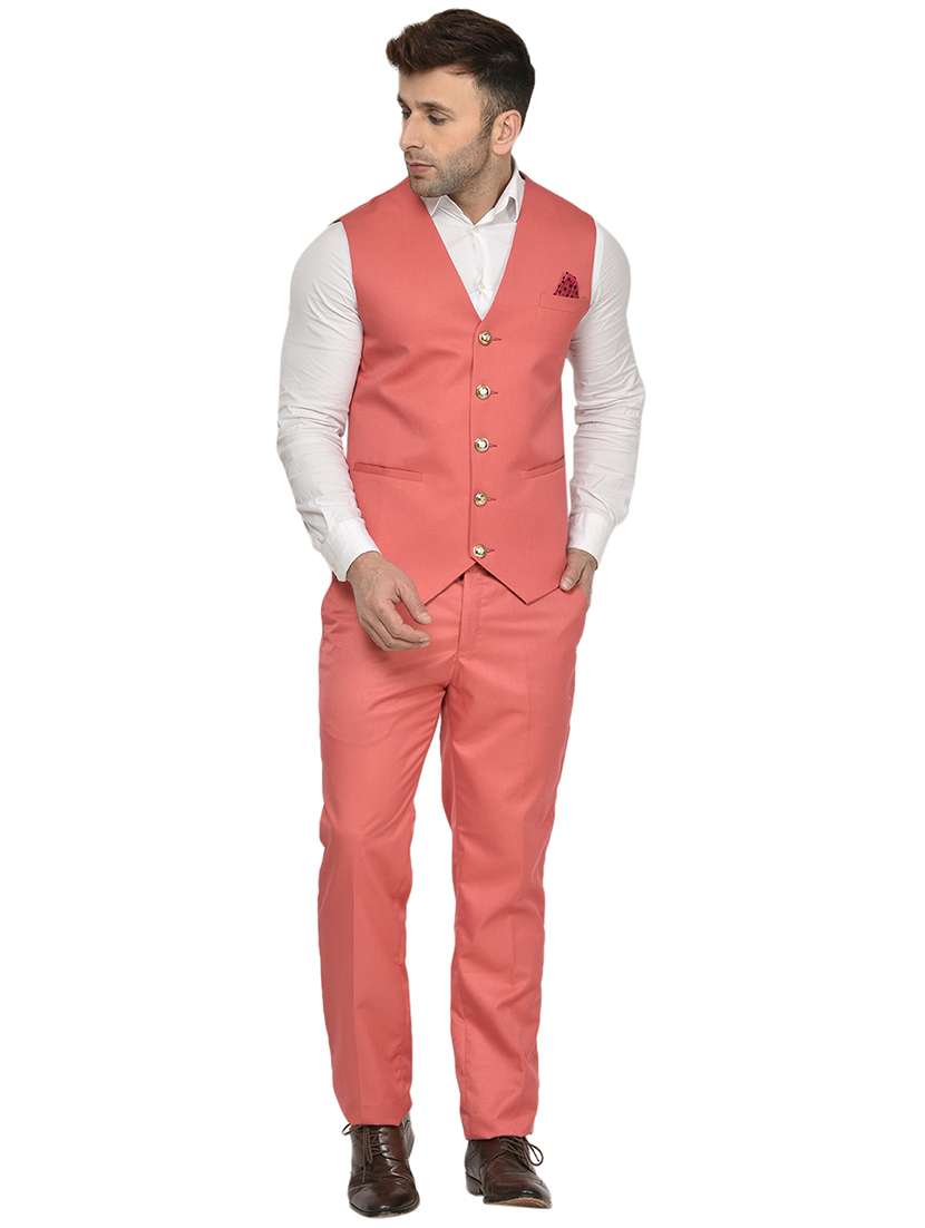 coral solid 2-piece suit set - 20417353 -  Zoom Image - 0