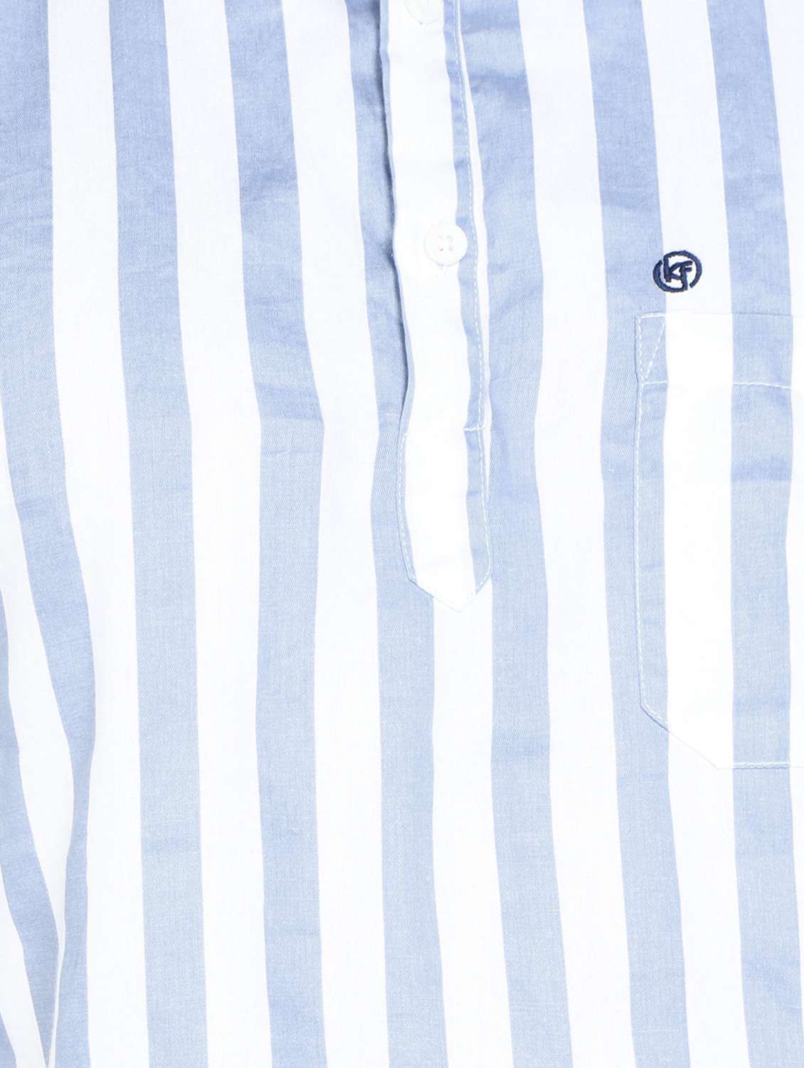 men mandarin neck striped short kurta - 20417783 -  Standard Image - 5