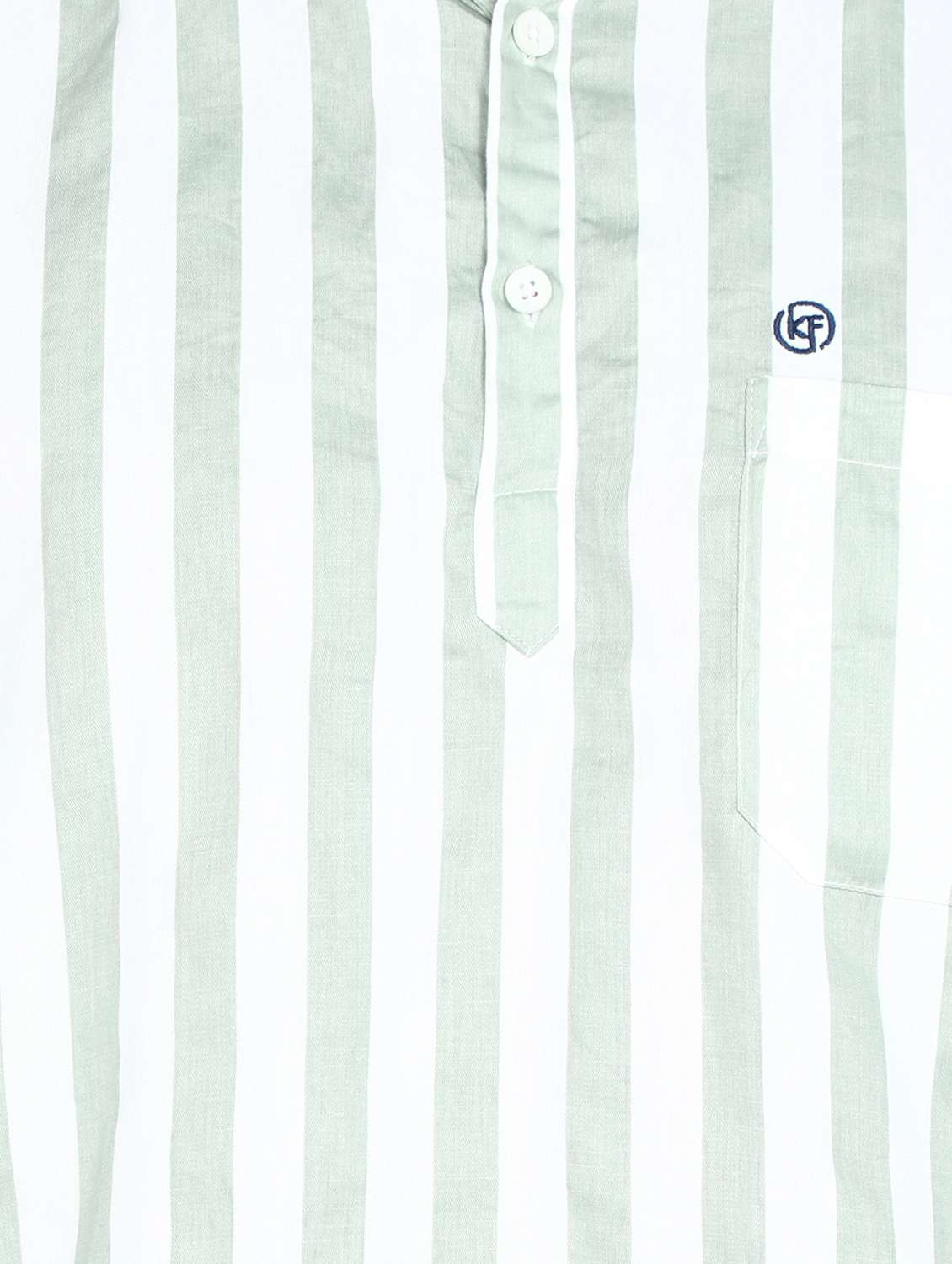 men mandarin neck striped short kurta - 20417785 -  Standard Image - 5