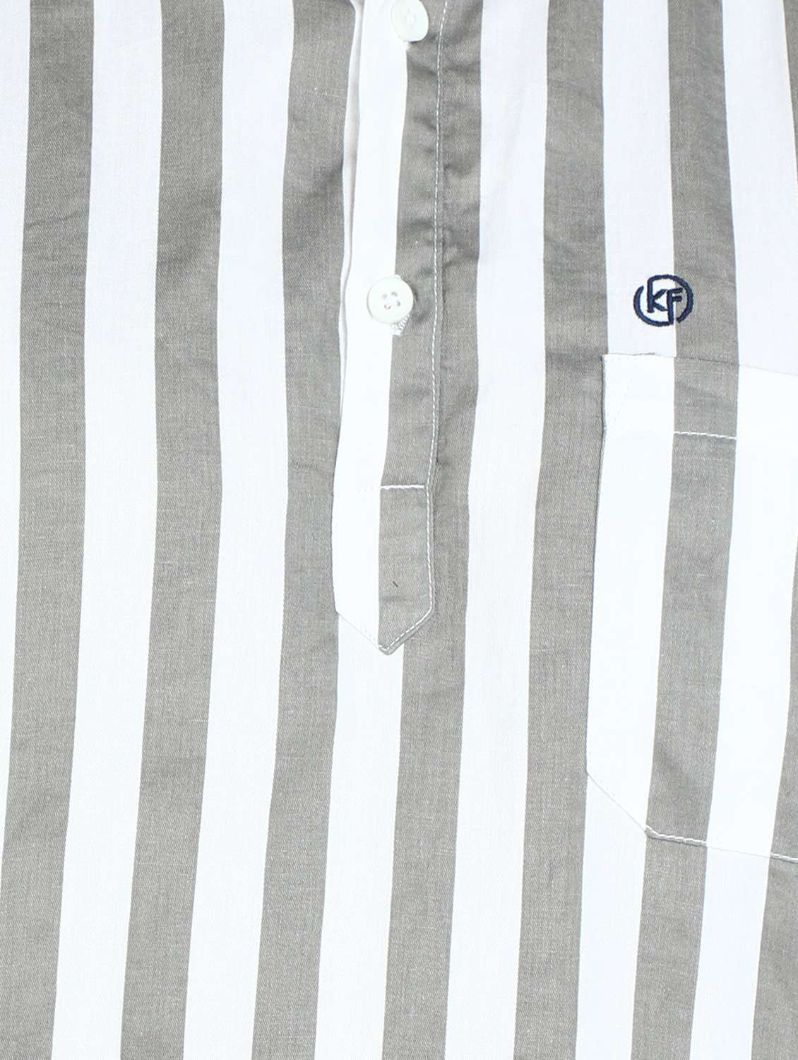 men mandarin neck striped short kurta - 20417786 -  Standard Image - 5