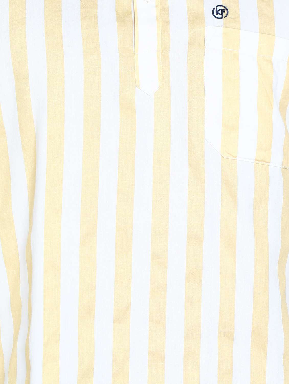 men mandarin neck striped short kurta - 20417788 -  Standard Image - 5