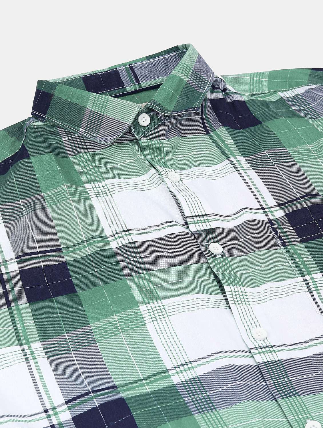 green checkered casual shirt - 20417789 -  Standard Image - 5