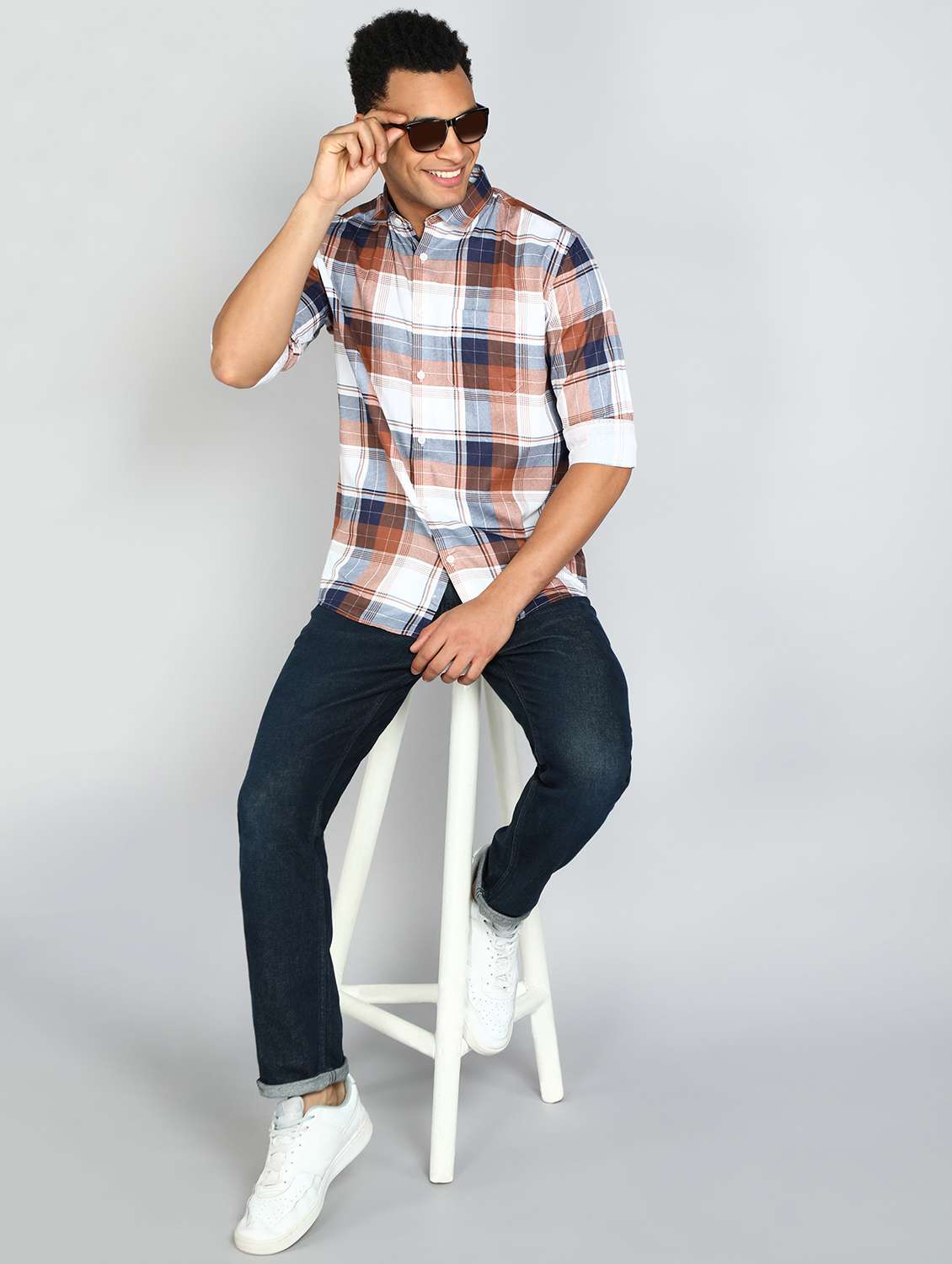 orange cotton casual shirt - 20417790 -  Standard Image - 3