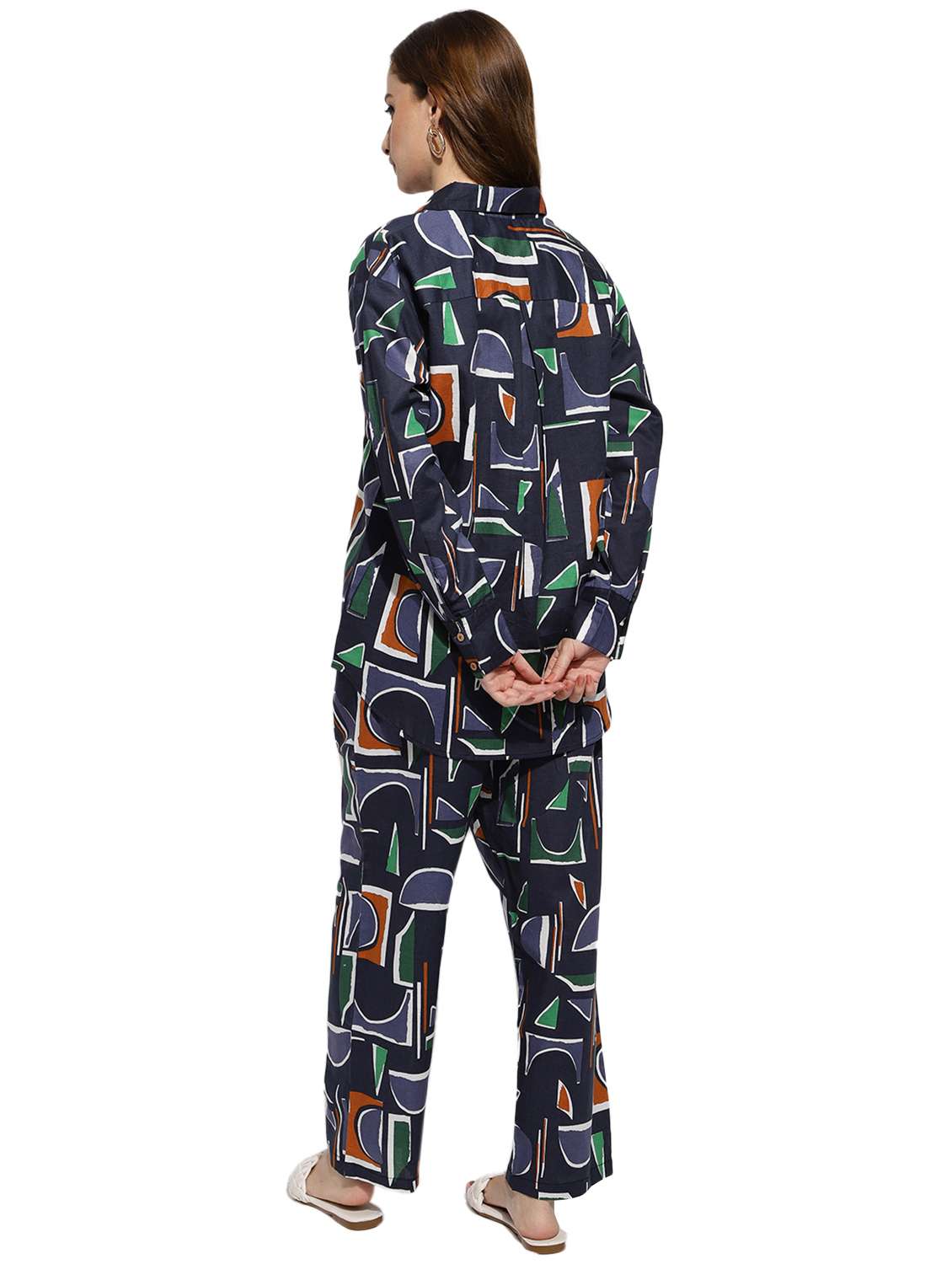 black printed shirt and trouser set co-ord - 20418759 - Standard Image - 3