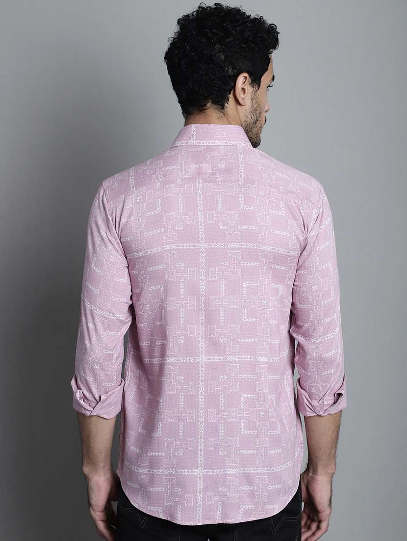 men's geomatric printed casual shirts - 20418794 -  Standard Image - 3