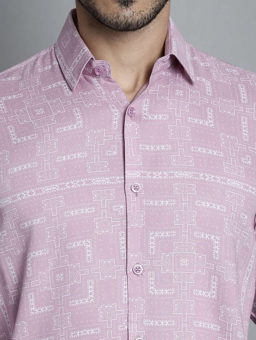 men's geomatric printed casual shirts - 20418794 -  Standard Image - 5