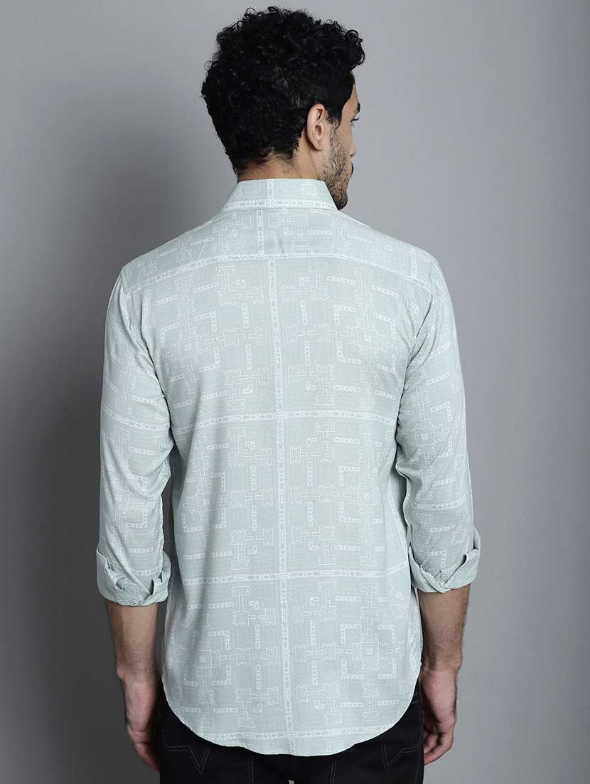 men's geomatric printed casual shirts - 20418795 -  Standard Image - 3