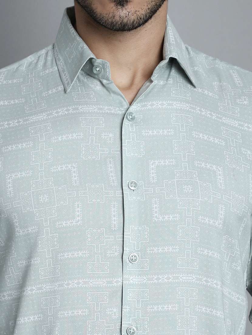 men's geomatric printed casual shirts - 20418795 -  Standard Image - 5