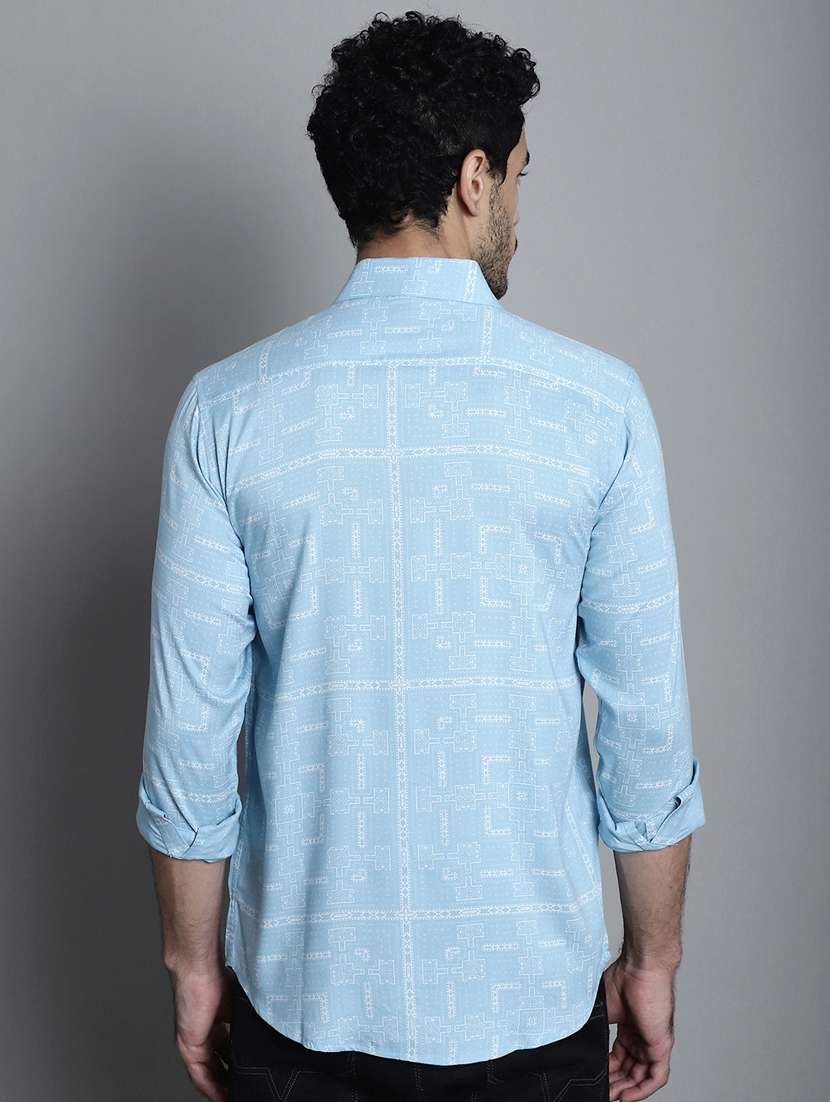 men's geomatric printed casual shirts - 20418796 -  Standard Image - 3