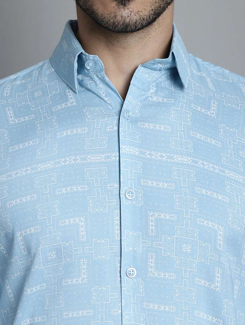 men's geomatric printed casual shirts - 20418796 -  Standard Image - 5