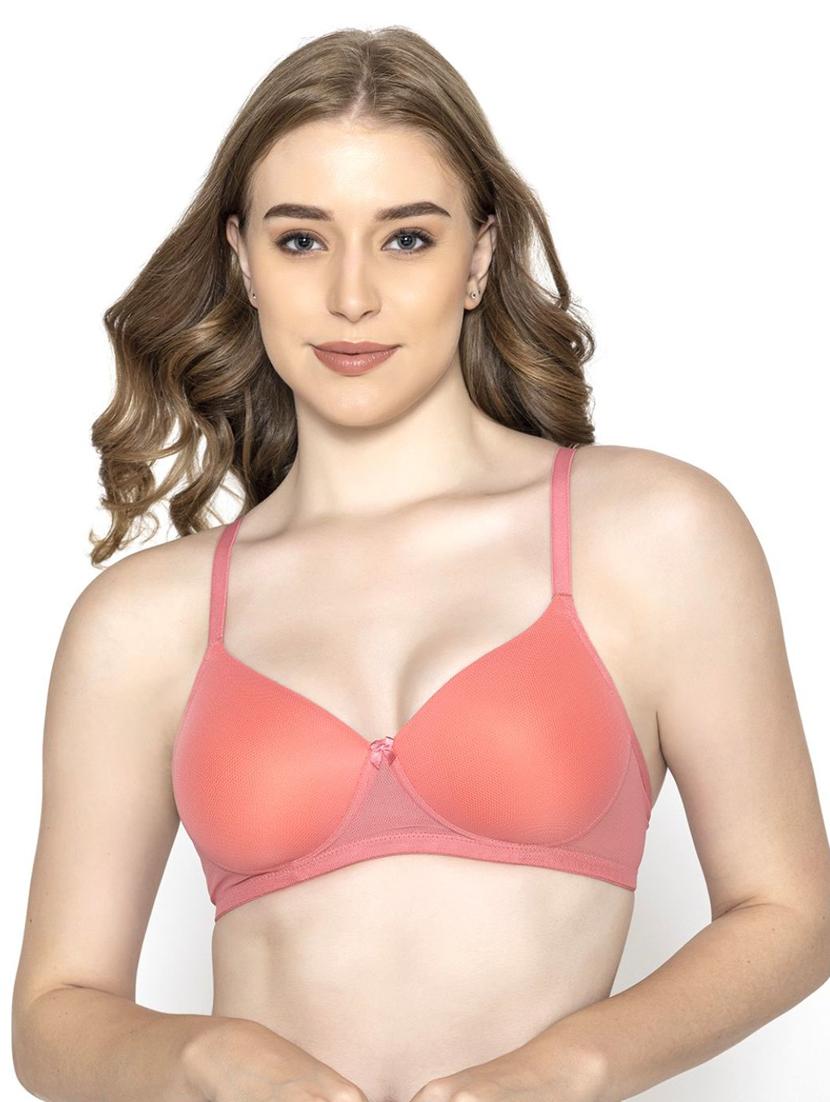 orange solid full coverage regular bra - 20418811 - Zoom Image - 0