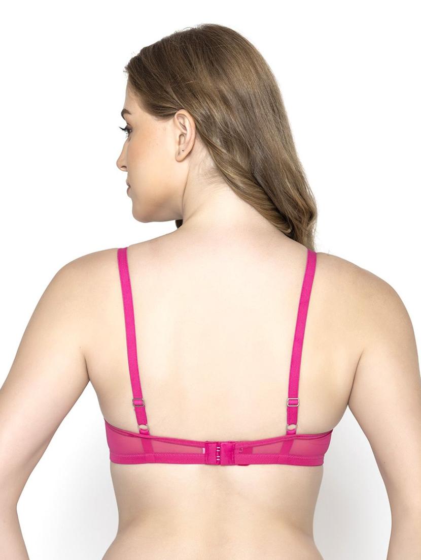 pink solid full coverage regular bra - 20418813 - Standard Image - 3