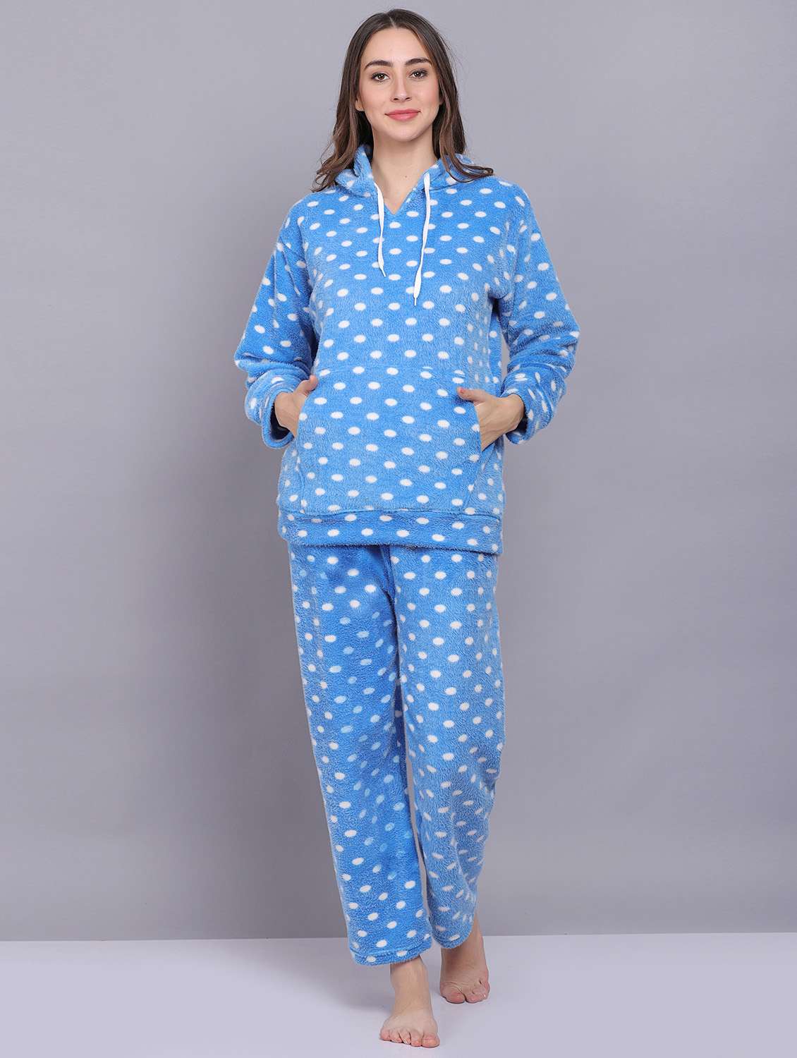 blue wool pyjama nightwear set
