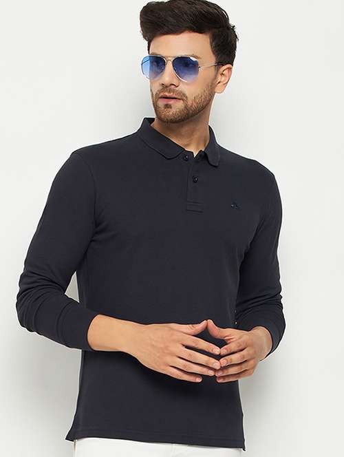 solid long sleeves polo t-shirt