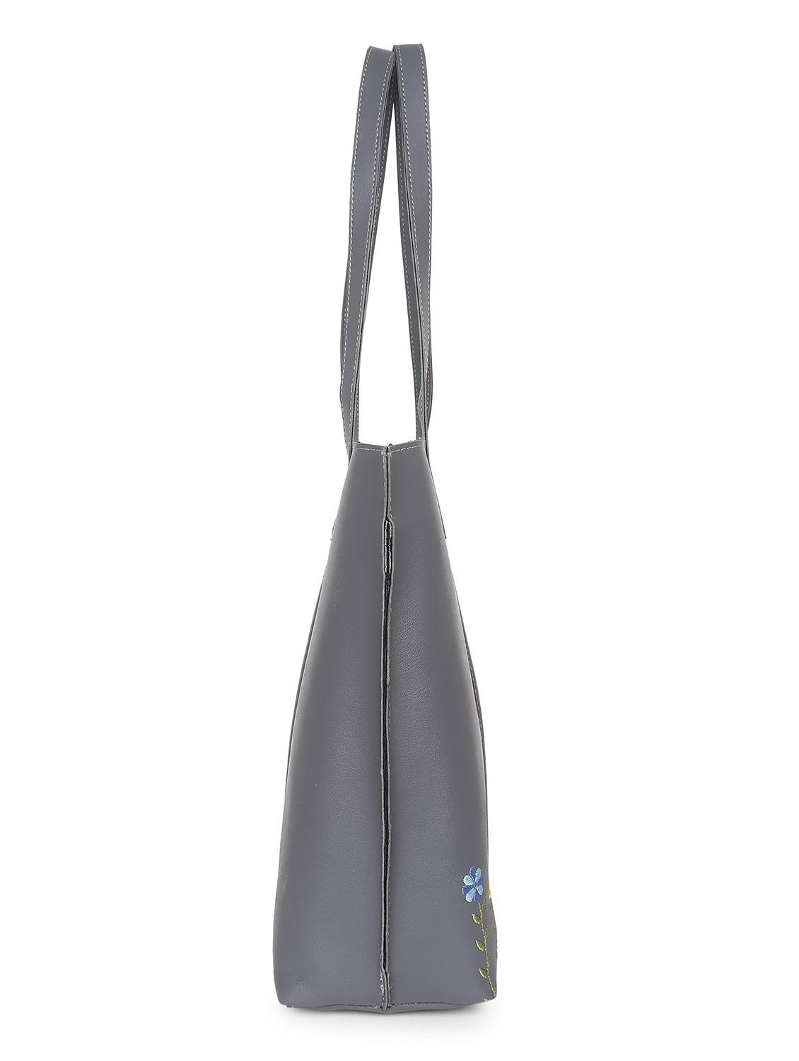 women leatherette embroidered tote bag - 20418953 - Standard Image - 3