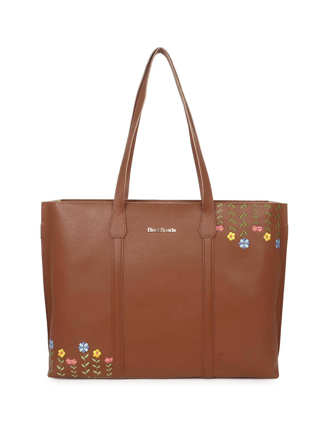 women leatherette embroidered tote bag - 20418955 -  Zoom Image - 0