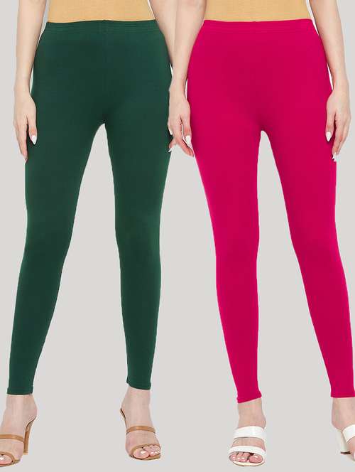 women pack of 2 solid leggings - 20418963 -  Standard Image - 0
