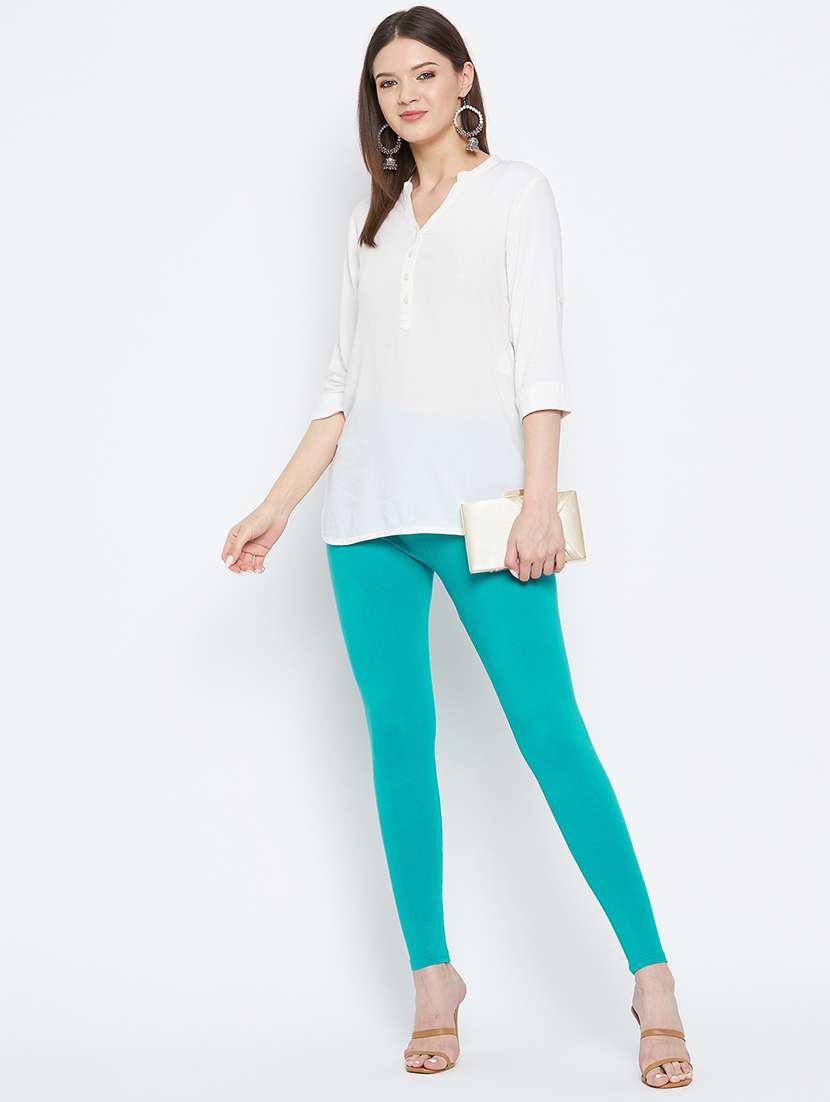 women pack of 2 solid leggings - 20418968 -  Standard Image - 3