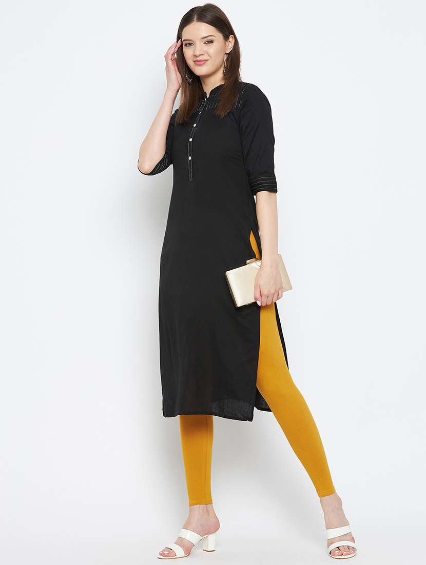 women pack of 2 solid leggings - 20418991 -  Standard Image - 3