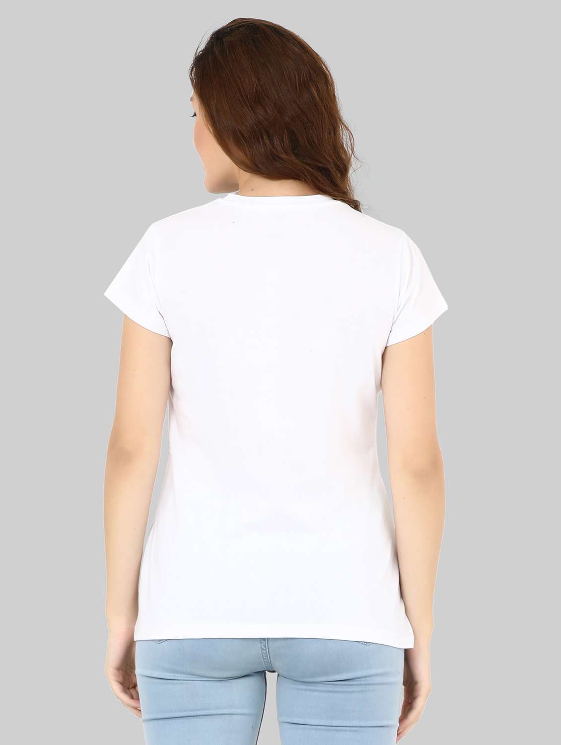 women's plain crew neck t-shirt - 20419638 -  Standard Image - 3