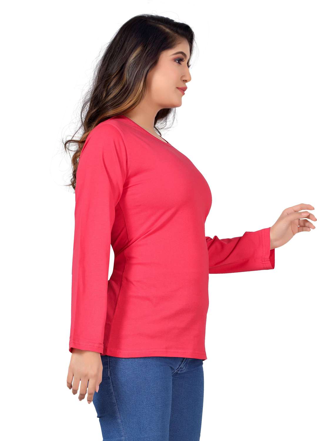 women's placement print round neck t-shirt - 20419666 -  Standard Image - 3